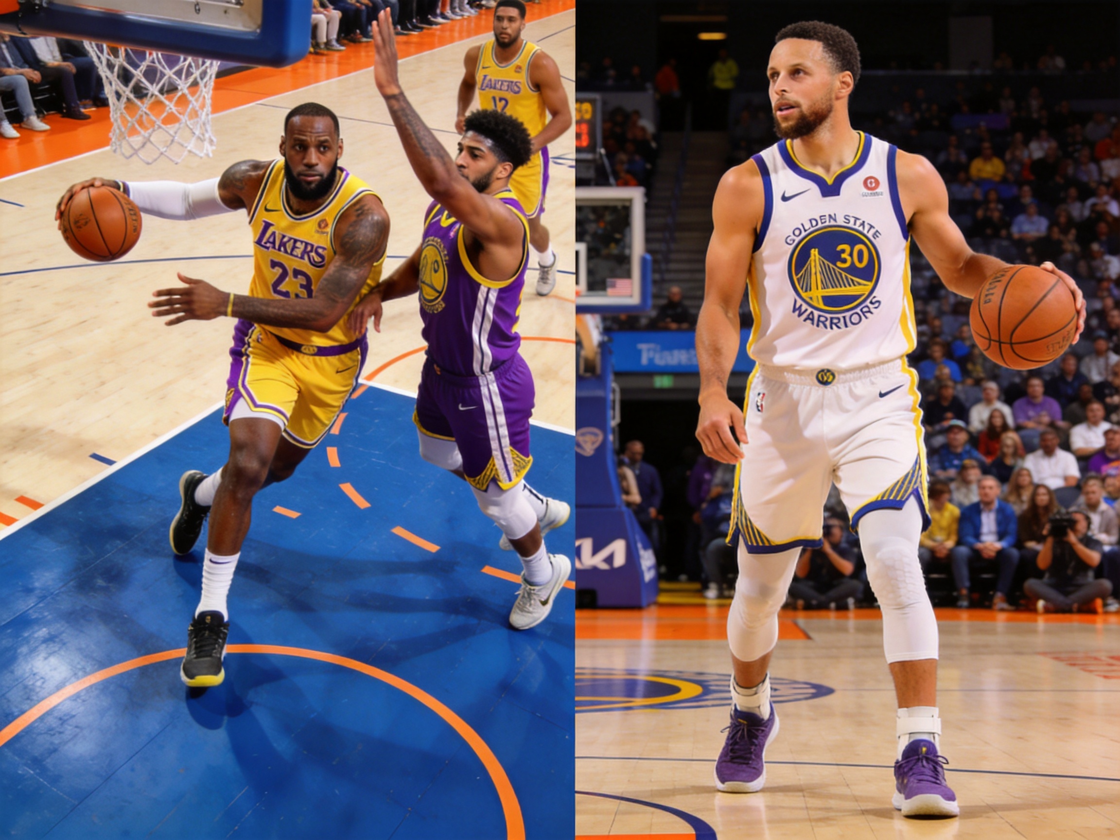 NBA 湖人 勇士 球员数据